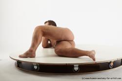 Nude Man White Laying poses - ALL Average Short Brown Laying poses - on side Realistic